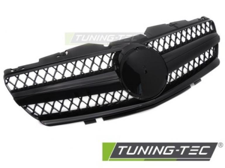 Upgrade Design Sportgrill / Kühlergrill passend für Mercedes Benz SL R230 01-06 Hochglanz schwarz