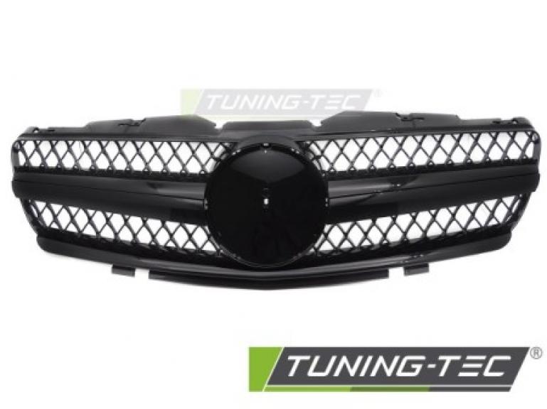 Upgrade Design Sportgrill / Kühlergrill passend für Mercedes Benz SL R230 01-06 Hochglanz schwarz