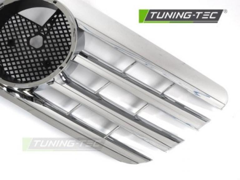 Preview: Upgrade Sportgrill / Kühlergrill passend für Mercedes Benz E-Klasse W210 Facelift (Mopf) 99-02 chrom