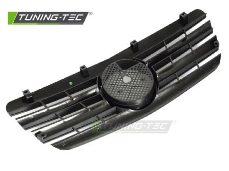 Preview: Upgrade Sportgrill / Kühlergrill passend für Mercedes Benz E-Klasse W210 Facelift (Mopf) 99-02 Hochglanz schwarz