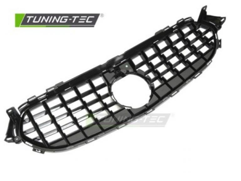 Preview: Upgrade Design Sportgrill / Kühlergrill passend für Mercedes Benz E-Klasse W213 / S213 Facelift (Mopf) 20-23 Hochglanz schwarz/chrom