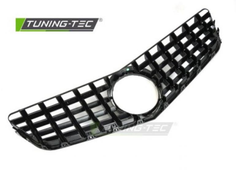 Preview: Upgrade Design Sportgrill / Kühlergrill passend für Mercedes Benz E-Klasse Coupe / Cabrio C207 / A207 09-13 Hochglanz schwarz/chrom