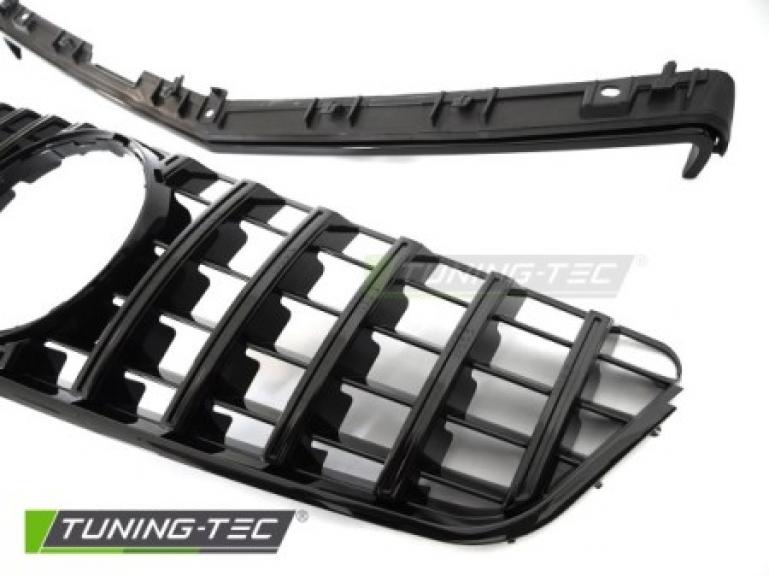 Preview: Upgrade Design Sportgrill / Kühlergrill passend für Mercedes Benz E-Klasse Coupe / Cabrio C207 / A207 09-13 Hochglanz schwarz