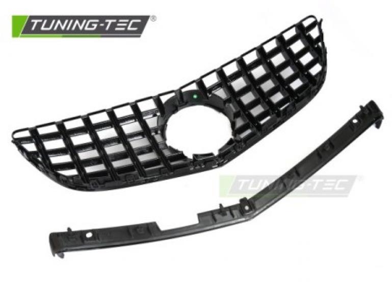 Preview: Upgrade Design Sportgrill / Kühlergrill passend für Mercedes Benz E-Klasse Coupe / Cabrio C207 / A207 Facelift 13-17 Hochglanz schwarz