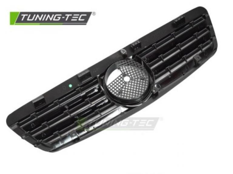 Preview: Upgrade Design Sportgrill / Kühlergrill passend für Mercedes Benz S-Klasse W220 98-02 Hochglanz schwarz