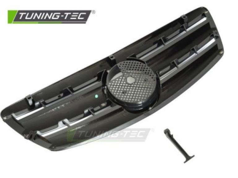 Preview: Upgrade Design Sportgrill / Kühlergrill passend für Mercedes Benz S-Klasse W220 Facelift (Mopf) 02-05 Hochglanz-schwarz / chrom