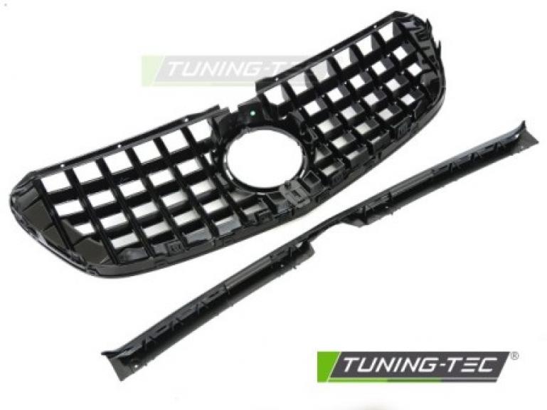 Preview: Upgrade Design Sportgrill / Kühlergrill passend für Mercedes Benz V-Klasse / Vito W447 14-19 Hochglanz-schwarz