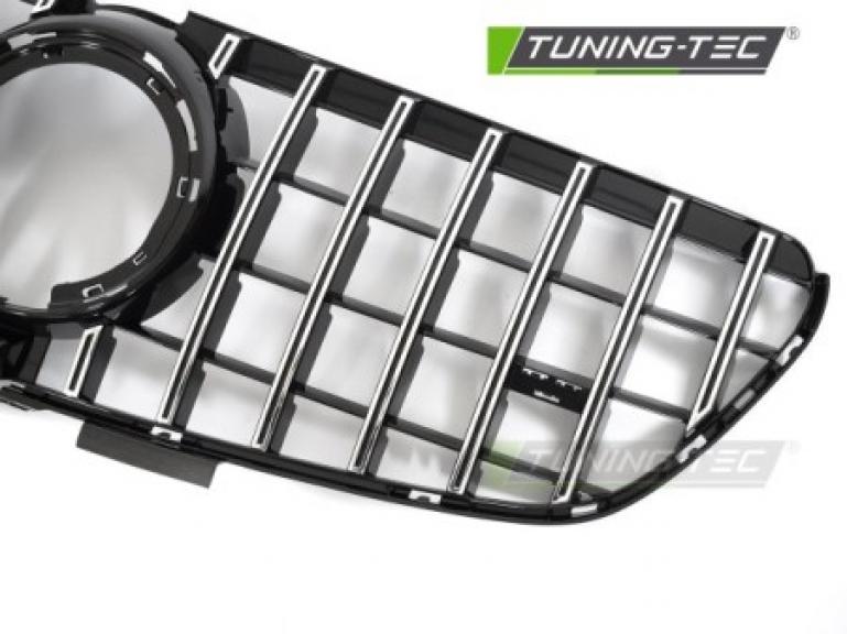 Preview: Upgrade Design Sportgrill / Kühlergrill passend für Mercedes Benz V-Klasse / Vito W447 Facelift (Mopf) 20-23 Hochglanz-schwarz / chrom