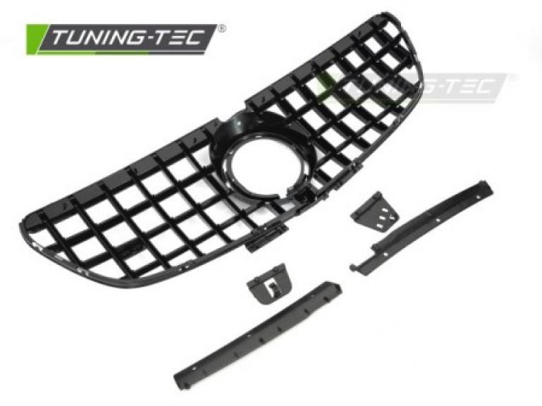 Preview: Upgrade Design Sportgrill / Kühlergrill passend für Mercedes Benz V-Klasse / Vito W447 Facelift (Mopf) 20-23 Hochglanz-schwarz / chrom