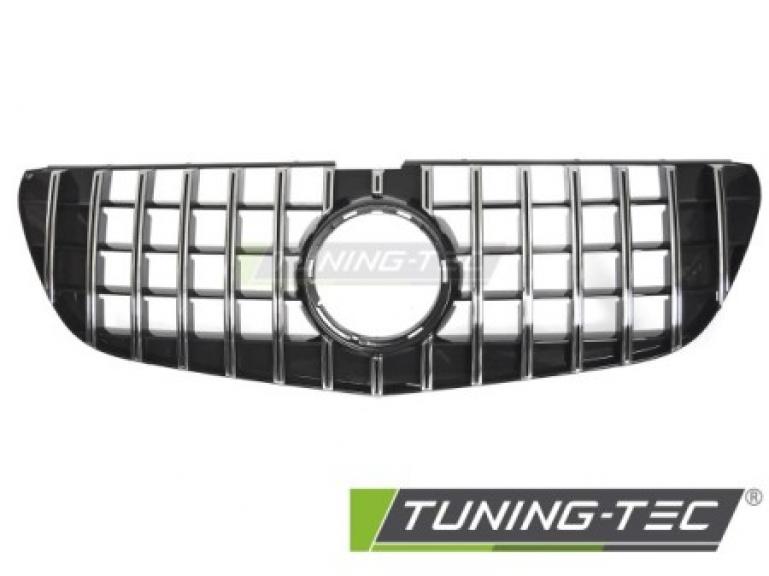 Upgrade Design Sportgrill / Kühlergrill passend für Mercedes Benz V-Klasse / Vito W447 14-19 Hochglanz-schwarz / chrom