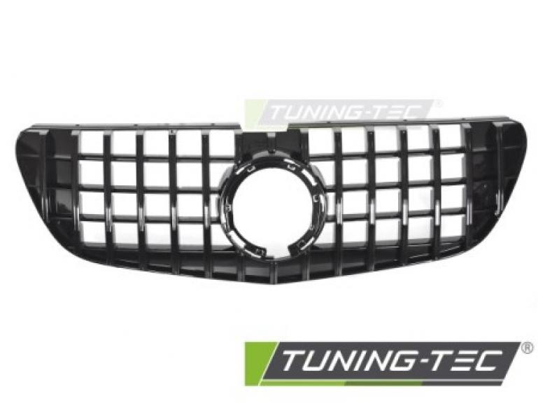 Upgrade Design Sportgrill / Kühlergrill passend für Mercedes Benz V-Klasse / Vito W447 Facelift (Mopf) 20-23 Hochglanz-schwarz / chrom