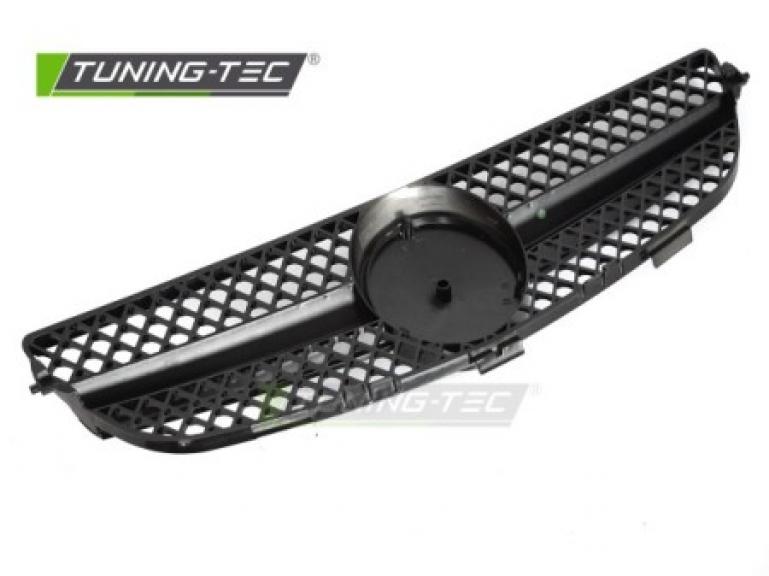 Preview: Upgrade Sportgrill / Kühlergrill passend für Mercedes Benz CLK W209 / A209 03-10 Hochglanz schwarz / chrom