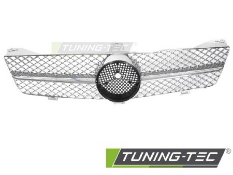 Preview: Upgrade Sportgrill / Kühlergrill passend für Mercedes Benz CLS C219 08-10 silber/chrom