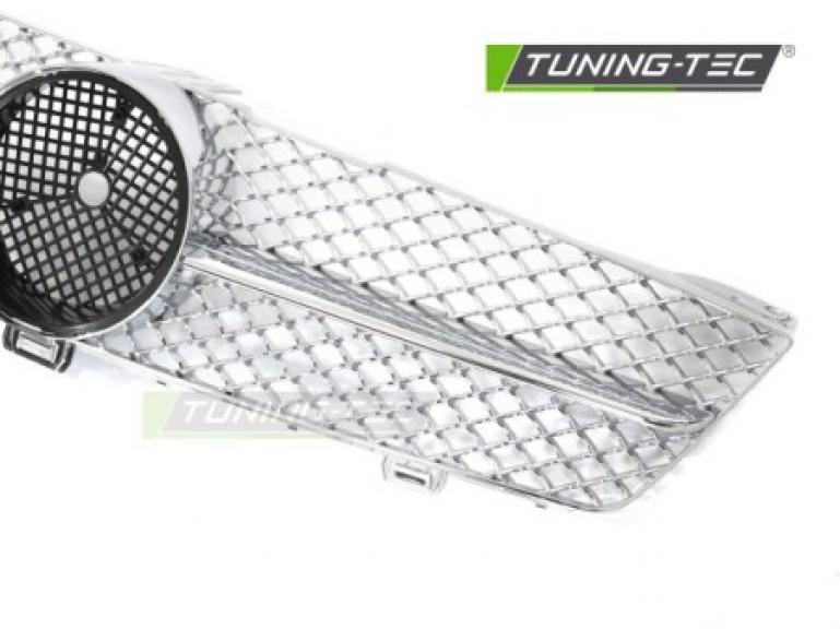 Preview: Upgrade Sportgrill / Kühlergrill passend für Mercedes Benz CLS C219 08-10 silber/chrom
