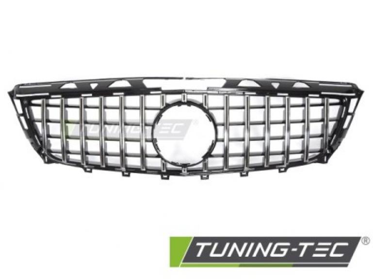 Preview: Upgrade Sportgrill / Kühlergrill passend für Mercedes Benz CLS C218 11-14 Hochglanz schwarz / chrom