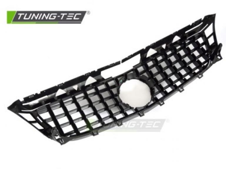 Preview: Upgrade Sportgrill / Kühlergrill passend für Mercedes Benz CLS C218 11-14 Hochglanz schwarz / chrom
