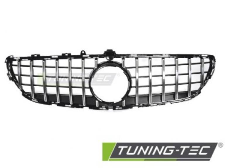 Preview: Upgrade Sportgrill / Kühlergrill passend für Mercedes Benz CLS C218 Facelift (Mopf) 14-18 Hochglanz schwarz / chrom