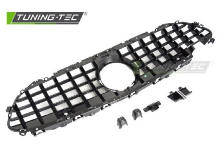 Preview: Upgrade Sportgrill / Kühlergrill passend für Mercedes Benz CLS C257 18-23 Hochglanz schwarz / chrom