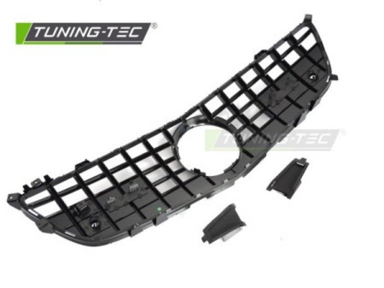 Preview: Upgrade Sportgrill / Kühlergrill passend für Mercedes Benz SL R231 11-16 Hochglanz schwarz / chrom