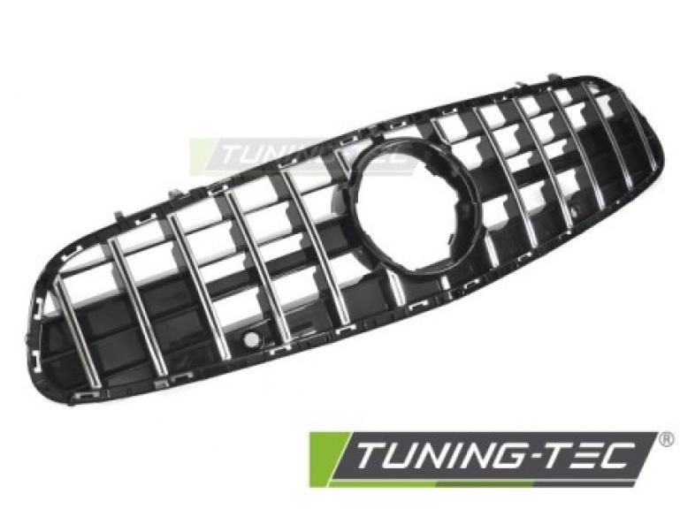 Upgrade Sportgrill / Kühlergrill passend für Mercedes Benz SL Facelift (Mopf) R231 16-20 Hochglanz schwarz / chrom