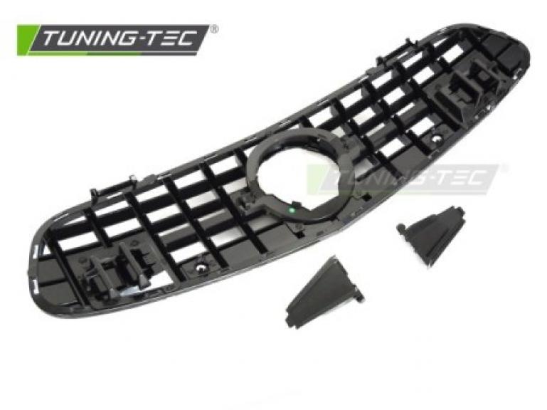 Preview: Upgrade Sportgrill / Kühlergrill passend für Mercedes Benz SL Facelift (Mopf) R231 16-20 Hochglanz schwarz / chrom
