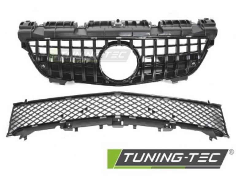 Preview: Upgrade Sportgrill / Kühlergrill passend für Mercedes Benz SLK R172 11-15 Hochglanz schwarz