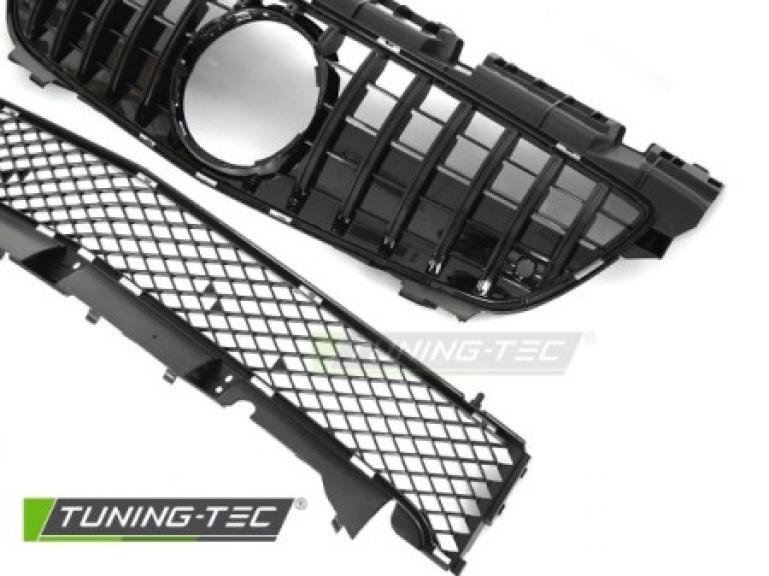 Preview: Upgrade Sportgrill / Kühlergrill passend für Mercedes Benz SLK R172 11-15 Hochglanz schwarz