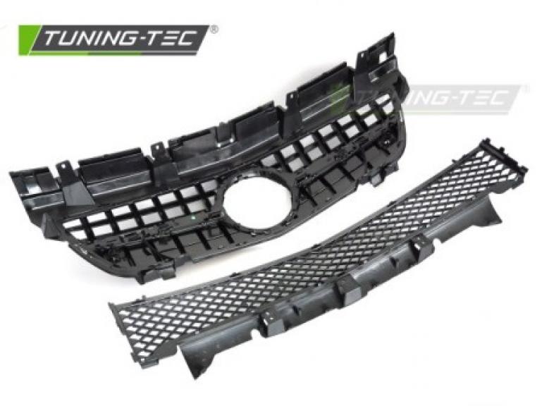 Preview: Upgrade Sportgrill / Kühlergrill passend für Mercedes Benz SLK R172 11-15 Hochglanz schwarz