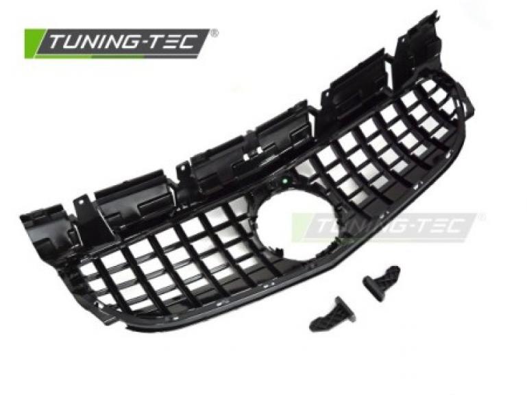 Preview: Upgrade Sportgrill / Kühlergrill passend für Mercedes Benz SLK R172 Facelift (Mopf) 15-20 Hochglanz schwarz