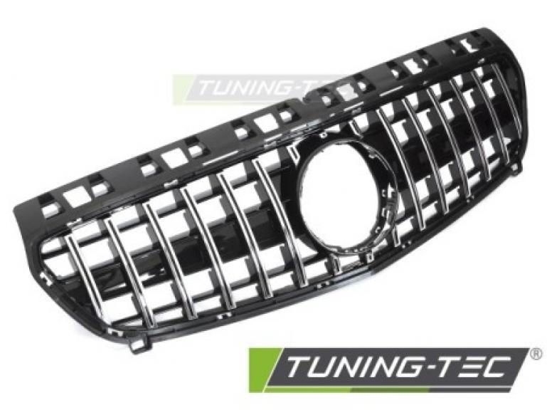 Upgrade Sportgrill / Kühlergrill passend für Mercedes Benz A-Klasse W176 12-15 Hochglanz schwarz/chrom