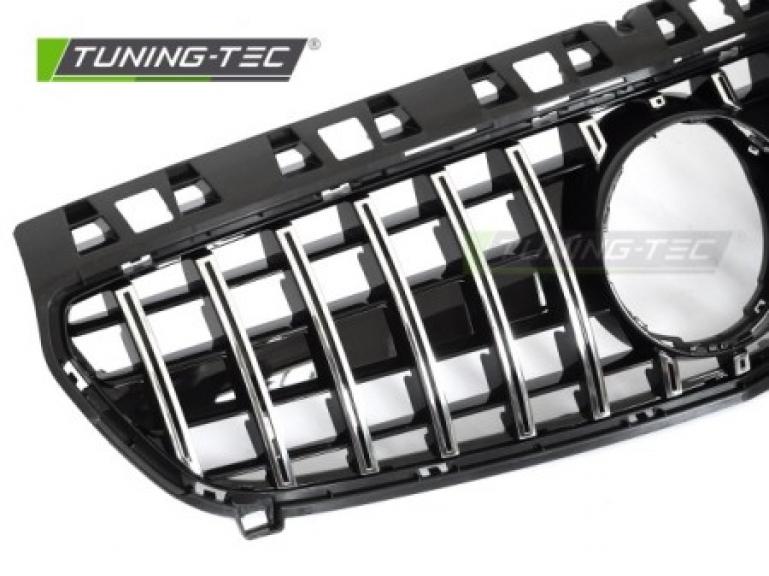 Preview: Upgrade Sportgrill / Kühlergrill passend für Mercedes Benz A-Klasse W176 12-15 Hochglanz schwarz/chrom