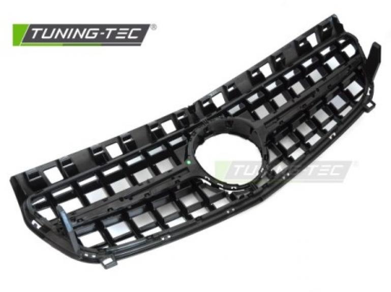 Preview: Upgrade Sportgrill / Kühlergrill passend für Mercedes Benz A-Klasse W176 12-15 Hochglanz schwarz/chrom