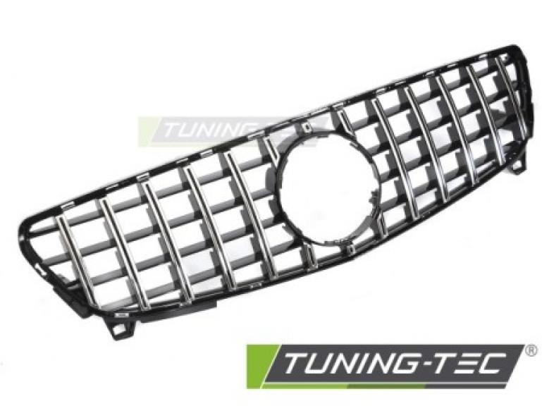 Upgrade Sportgrill / Kühlergrill passend für Mercedes Benz A-Klasse W176 Facelift (Mopf) 15-18 Hochglanz schwarz/chrom