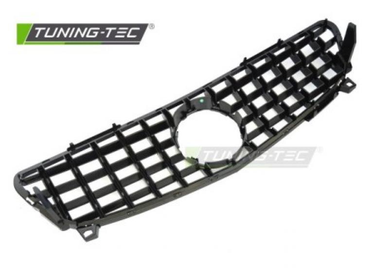 Preview: Upgrade Sportgrill / Kühlergrill passend für Mercedes Benz A-Klasse W176 Facelift (Mopf) 15-18 Hochglanz schwarz/chrom