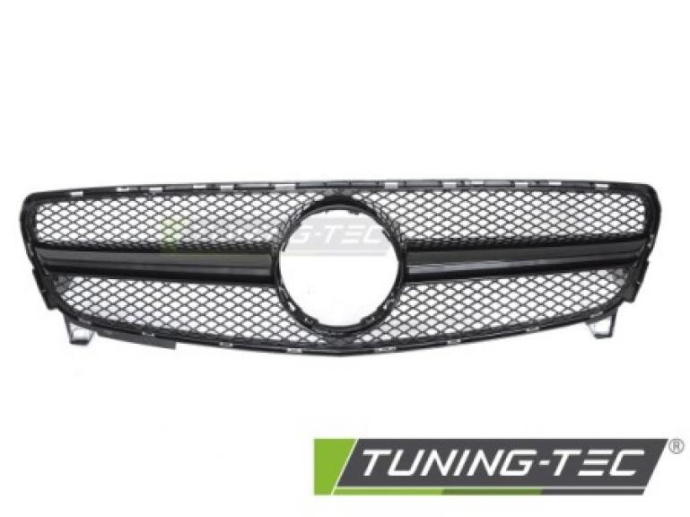 Preview: Upgrade Sportgrill / Kühlergrill passend für Mercedes Benz A-Klasse W176 Facelift (Mopf) 15-18 Hochglanz schwarz