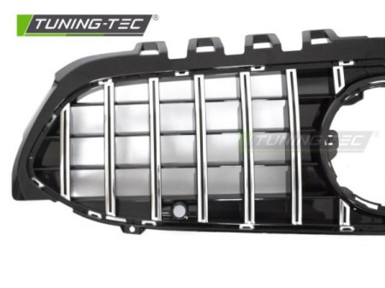 Preview: Upgrade Sportgrill / Kühlergrill passend für Mercedes Benz A-Klasse W177 18-22 Hochglanz schwarz/chrom
