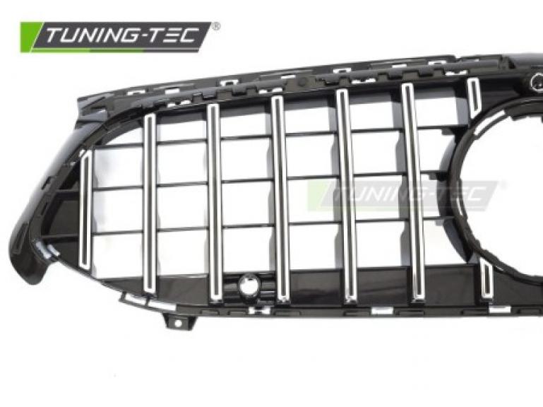 Preview: Upgrade Sportgrill / Kühlergrill passend für Mercedes Benz A-Klasse W177 Facelift (Mopf) 22+ Hochglanz schwarz/chrom