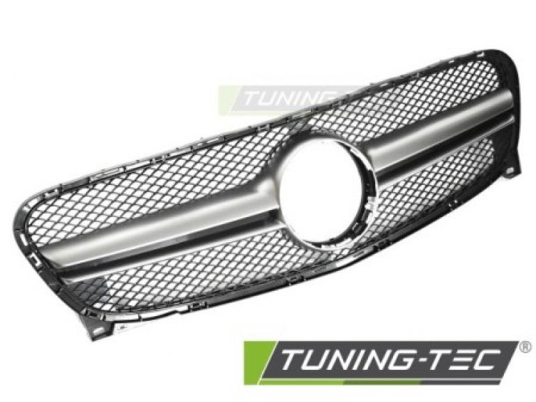 Upgrade Sportgrill / Kühlergrill passend für Mercedes Benz GLA (X156) 13-16 schwarz/silber