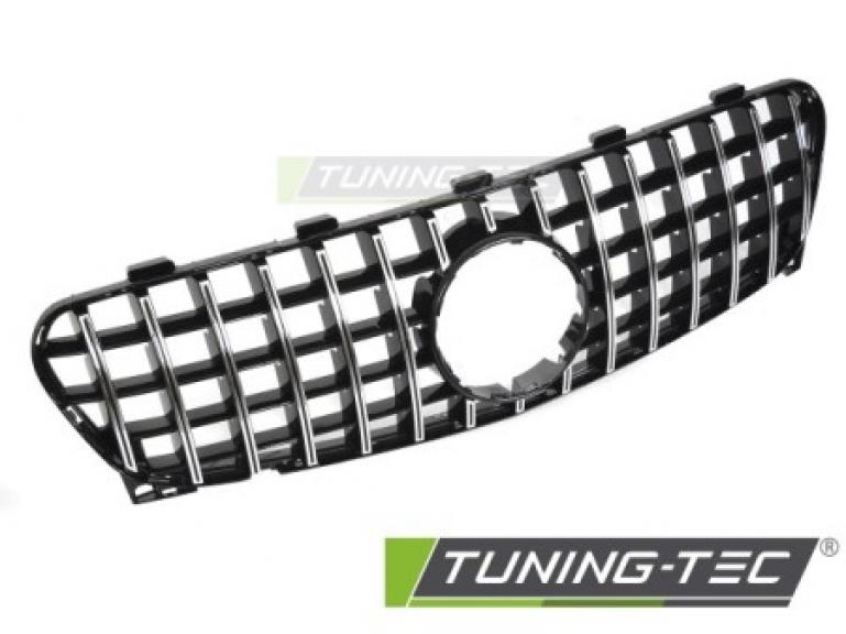 Upgrade Sportgrill / Kühlergrill passend für Mercedes Benz GLA (X156) 13-16 Hochglanz schwarz/chrom