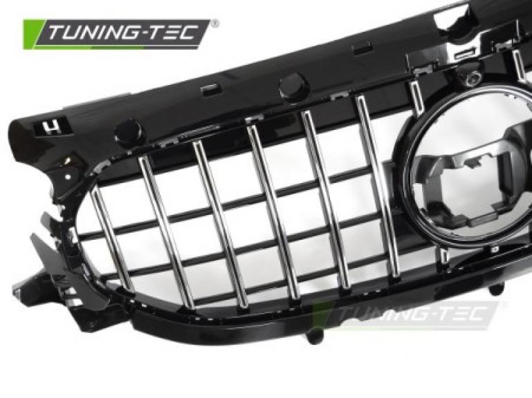 Preview: Upgrade Sportgrill / Kühlergrill passend für Mercedes Benz GLA (H247) 19-23 Hochglanz schwarz/chrom