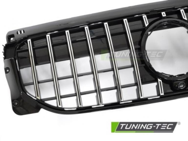 Preview: Upgrade Sportgrill / Kühlergrill passend für Mercedes Benz GLB (X247) 19-23 Hochglanz schwarz/chrom
