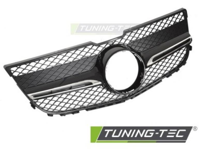 Upgrade Sportgrill / Kühlergrill passend für Mercedes Benz GLK (X204) 13-15 Hochglanz schwarz/chrom