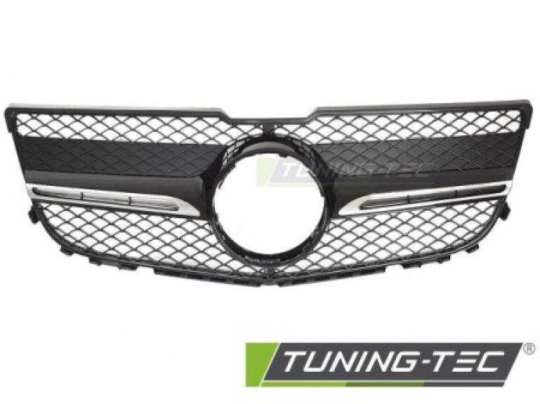 Preview: Upgrade Sportgrill / Kühlergrill passend für Mercedes Benz GLK (X204) 13-15 Hochglanz schwarz/chrom