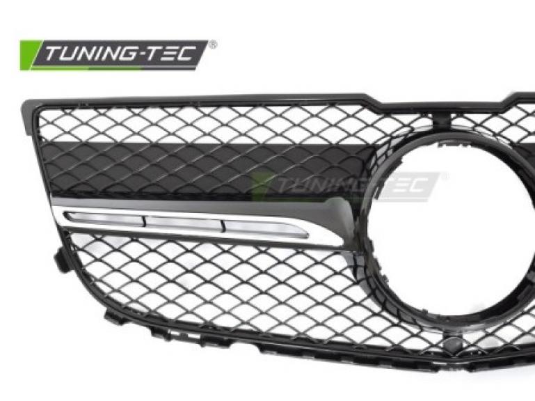Preview: Upgrade Sportgrill / Kühlergrill passend für Mercedes Benz GLK (X204) 13-15 Hochglanz schwarz/chrom
