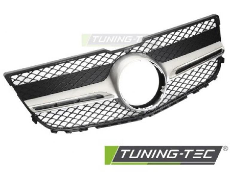 Upgrade Sportgrill / Kühlergrill passend für Mercedes Benz GLK (X204) 13-15 Hochglanz schwarz/silber