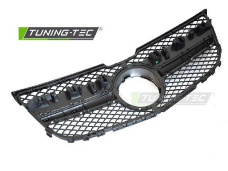 Preview: Upgrade Sportgrill / Kühlergrill passend für Mercedes Benz GLK (X204) 13-15 Hochglanz schwarz/silber