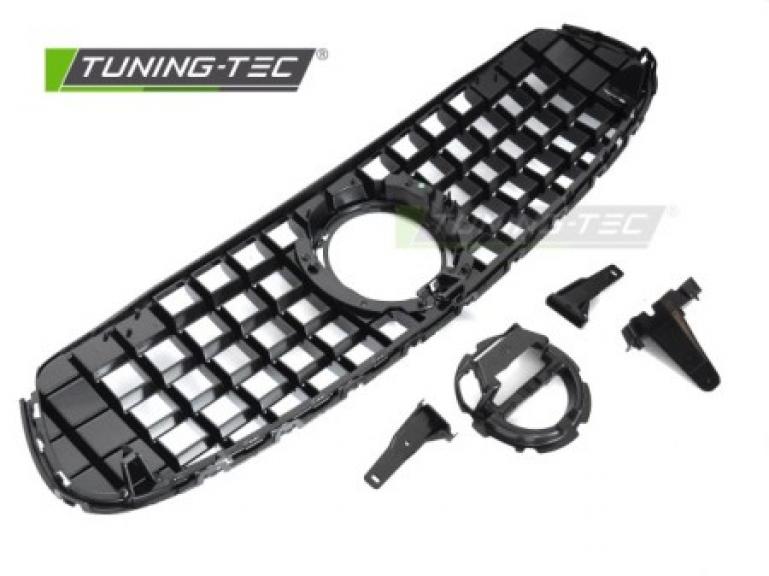 Preview: Upgrade Sportgrill / Kühlergrill passend für Mercedes Benz GLC (C253 / X253) 19-22 Hochglanz schwarz