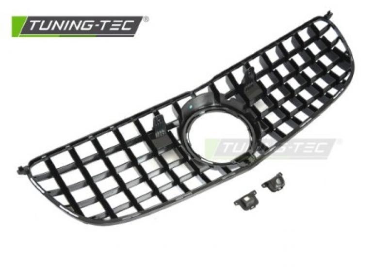 Preview: Upgrade Sportgrill / Kühlergrill passend für Mercedes Benz GLS (X166) 15-19 Hochglanz schwarz/chrom