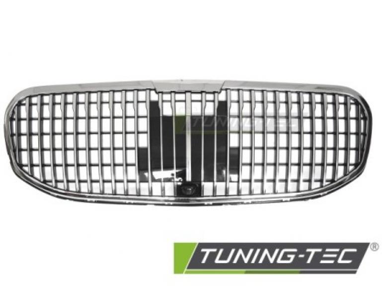 Preview: Upgrade Luxury-Design Sportgrill / Kühlergrill passend für Mercedes Benz GLS (X167) 19-23 Hochglanz schwarz /chrom