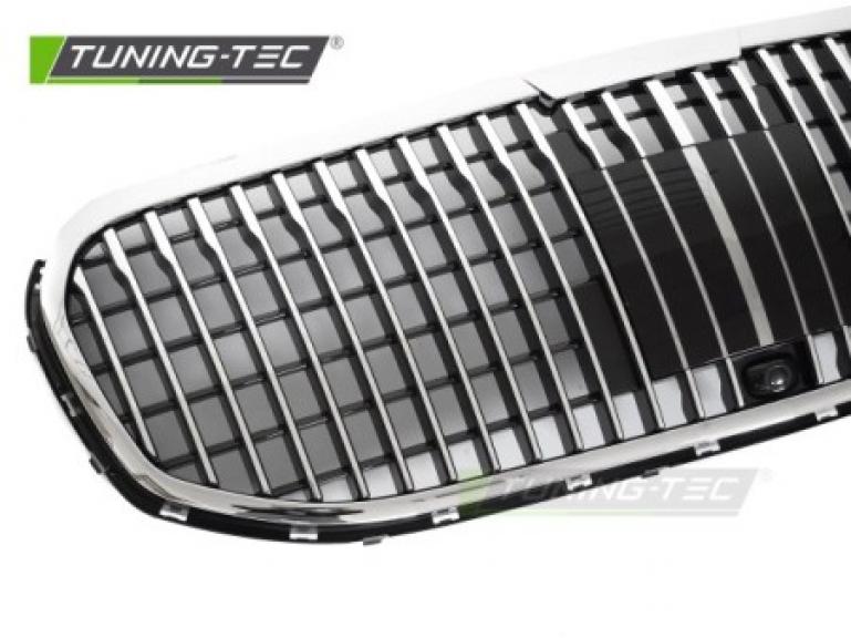 Preview: Upgrade Luxury-Design Sportgrill / Kühlergrill passend für Mercedes Benz GLS (X167) 19-23 Hochglanz schwarz /chrom